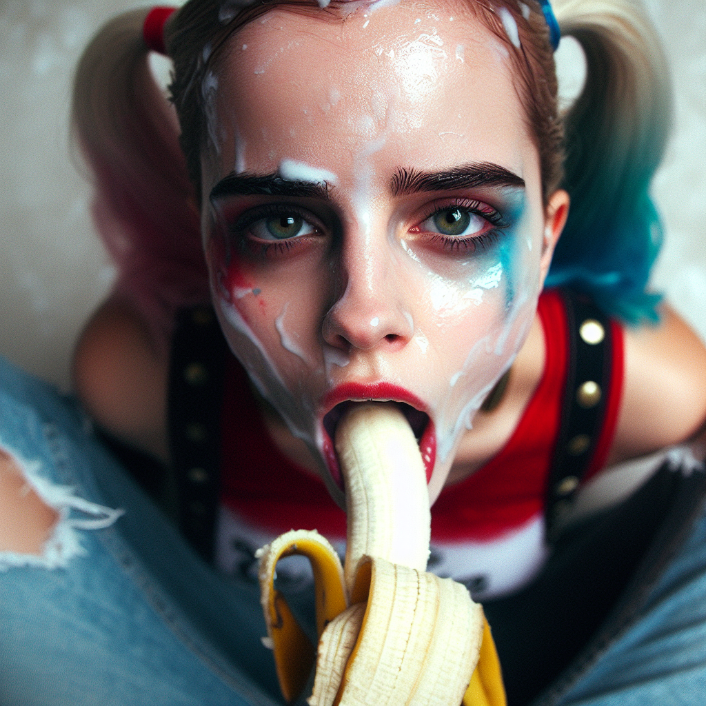 HVWVJjru Emma Watson as Harley Quinn banana gens 03.png
